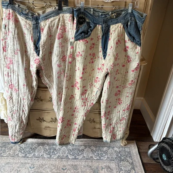 Nwt not washed or worn Magnolia pearl Artistic Patchwork Women Jeans - Picture 8 of 8